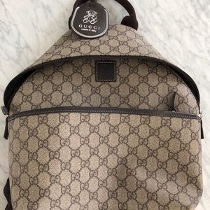 Authentic kids Gucci monogram bagpack
